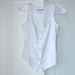 NWOT Moral Society cotton and spandex button down vest size S